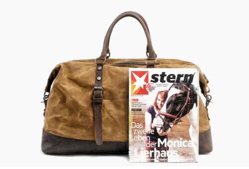 Muchuan Kanvas Kısa Seyahat Çantası (Haki) - 5