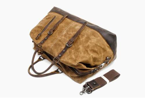 Muchuan Kanvas Kısa Seyahat Çantası (Haki) - 7