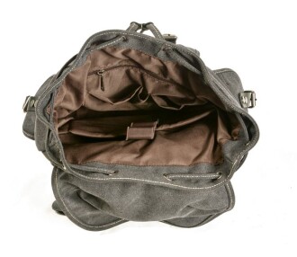 Muchuan Su Geçirmez Kanvas Retro Sırt Çantası (Füme) - 5