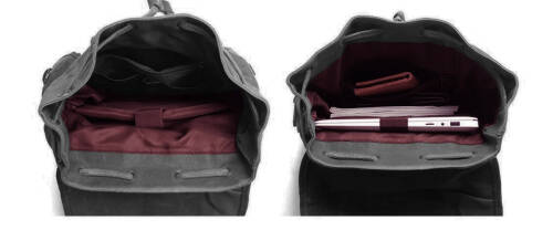 Muchuan Su Geçirmez Kanvas Retro Sırt Çantası (Füme) - 6