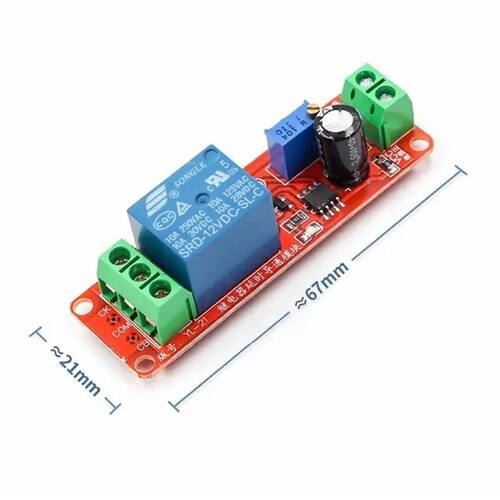NE555 Zaman Gecikmeli Röle Kartı Monostable (12V) Otomotiv Elektrikli Aletler