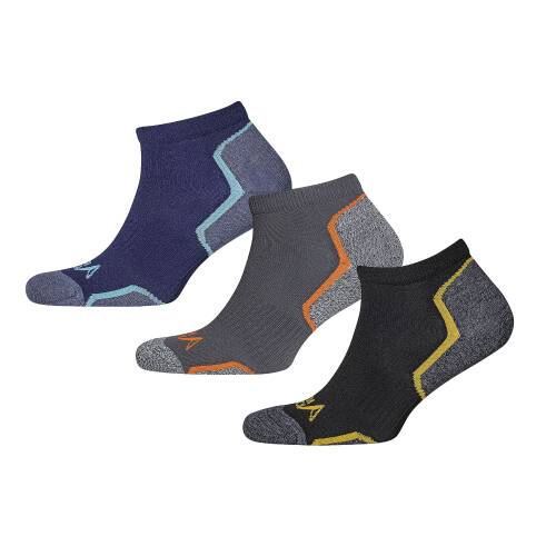 North Ice Fonksiyonel Patik Çorap 3'lü Paket Siyah-Füme-Lacivert 40-44 - 1