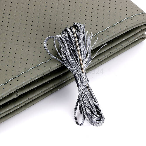 OEM Deri Oto Direksiyon Kılıfı Dikişli Gri - 2