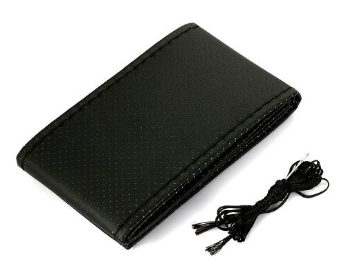 OEM Deri Oto Direksiyon Kılıfı Dikişli Siyah - 1