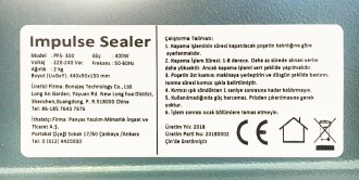 PFS-300M Metal Gövde Poşet Ağzı Kapama Yapıştırma Kapatma Makinası - 6