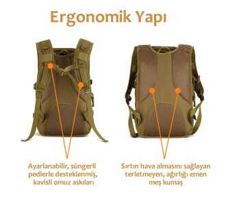 Protector Plus 40L Molle Taktik Çanta (Haki) - 2