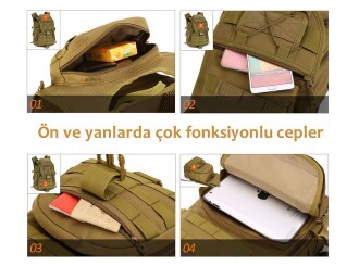 Protector Plus 40L Molle Taktik Çanta (Haki) - 4