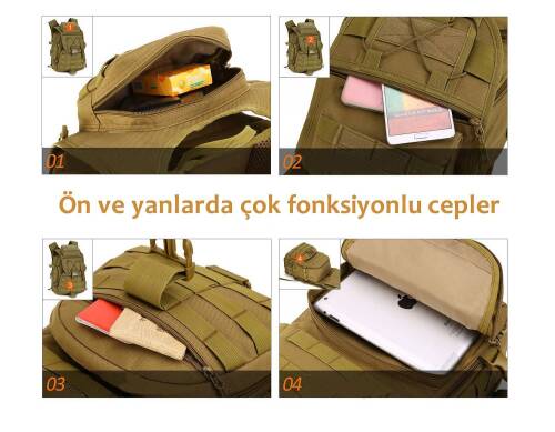 Protector Plus 40L Molle Taktik Çanta (Haki) - 4