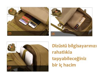 Protector Plus 40L Molle Taktik Çanta (Haki) - 5