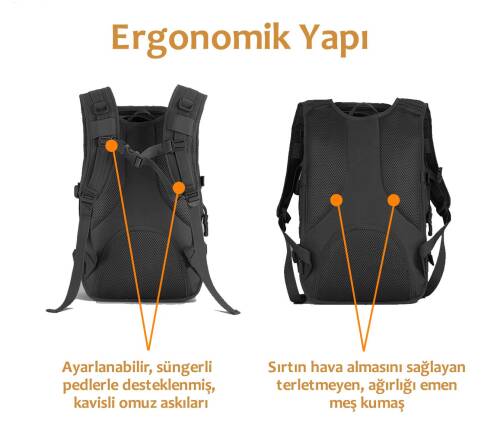 Protector Plus 40L Molle Taktik Çanta (Siyah) - 2