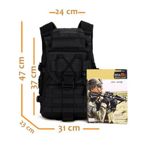 Protector Plus 40L Molle Taktik Çanta (Siyah) - 7