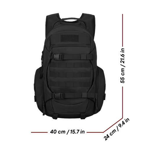 Protector Plus 45L Su Geçirmez Outdoor Sırt Çantası Sportif Siyah - 4