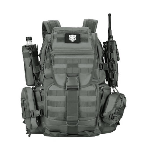 Protector Plus 50L Su Geçirmez Outdoor Sırt Çantası Sportif Gri - 3