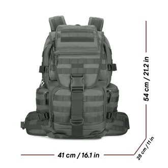 Protector Plus 50L Su Geçirmez Outdoor Sırt Çantası Sportif Gri - 4
