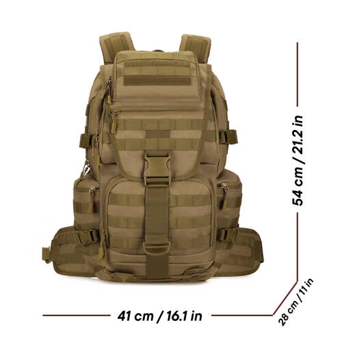 Protector Plus 50L Su Geçirmez Outdoor Sırt Çantası Sportif Haki - 4