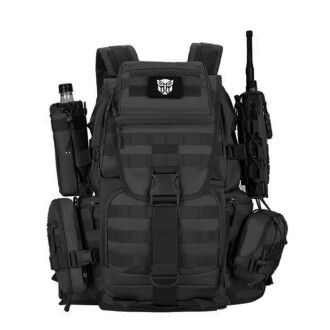 Protector Plus 50L Su Geçirmez Outdoor Sırt Çantası Sportif Siyah - 3