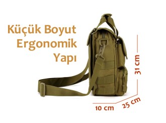 Protector Plus Multi Section Messenger Bag Khaki - 3