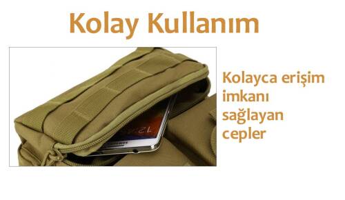 Protector Plus Multi Section Messenger Bag Khaki - 4