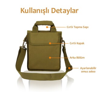 Protector Plus Multi Section Messenger Bag Khaki - 6