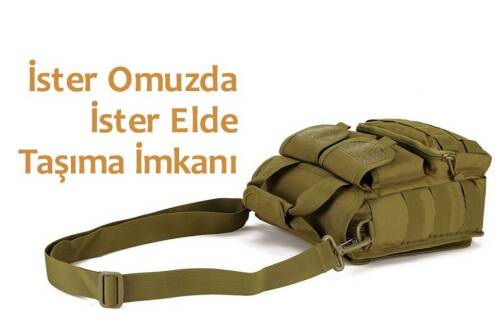 Protector Plus Multi Section Messenger Bag Khaki - 7