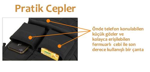 Protector Plus Çok Gözlü Postacı Çanta (Siyah)