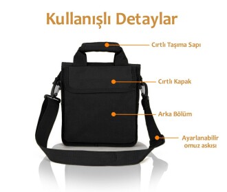 Protector Plus Çok Gözlü Postacı Çanta (Siyah) - 6