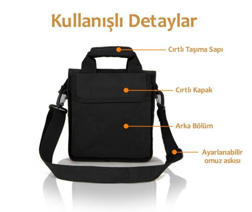 Protector Plus Çok Gözlü Postacı Çanta (Siyah) - 6