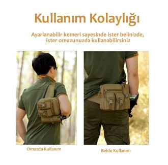 Protector Plus Günlük Kullanım Bel Çantası Haki - 7