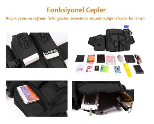 Protector Plus Günlük Kullanım Bel Çantası Siyah - 6