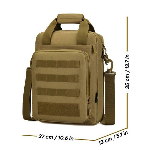 Protector Plus Omuzdan Askılı Büyük Taktik Outdoor Gündelik El Çantası Haki - 3