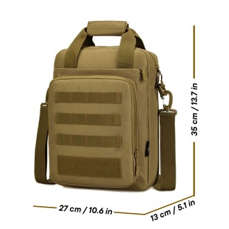 Protector Plus Omuzdan Askılı Büyük Taktik Outdoor Gündelik El Çantası Haki - 3