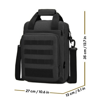 Protector Plus Omuzdan Askılı Büyük Taktik Outdoor Gündelik El Çantası Siyah - 3