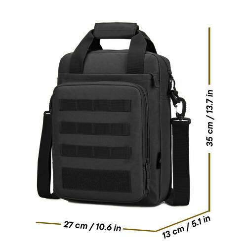 Protector Plus Omuzdan Askılı Büyük Taktik Outdoor Gündelik El Çantası Siyah - 3
