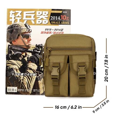 Protector Plus Omuzdan Askılı Küçük Taktik Outdoor Gündelik El Çantası Haki - 4