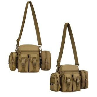 Protector Plus Omuzdan Askılı Küçük Taktik Outdoor Gündelik El Çantası Haki - 7