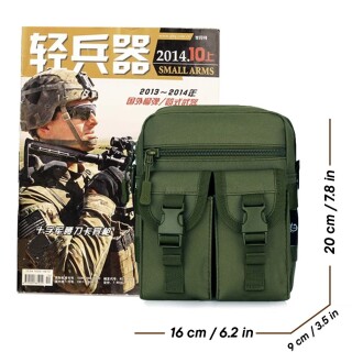 Protector Plus Omuzdan Askılı Küçük Taktik Outdoor Gündelik El Çantası Haki Yeşil - 4