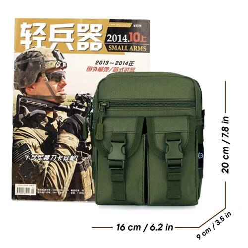 Protector Plus Omuzdan Askılı Küçük Taktik Outdoor Gündelik El Çantası Haki Yeşil - 4