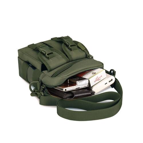 Protector Plus Omuzdan Askılı Küçük Taktik Outdoor Gündelik El Çantası Haki Yeşil - 5