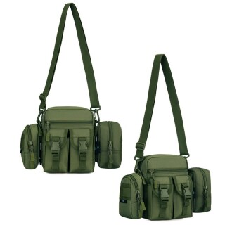 Protector Plus Omuzdan Askılı Küçük Taktik Outdoor Gündelik El Çantası Haki Yeşil - 7