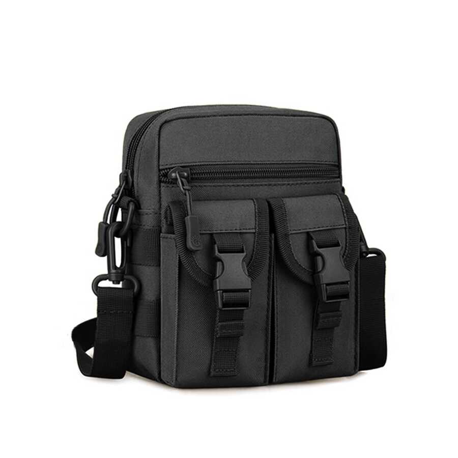  Protector Plus Omuzdan Askılı Küçük Taktik Outdoor Gündelik El Çantası Siyah