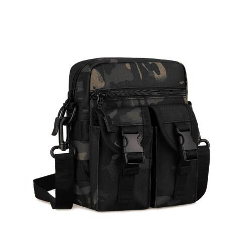 Protector Plus Omuzdan Askılı Küçük Taktik Outdoor Gündelik El Çantası Siyah Akrep Kamuflaj - 1