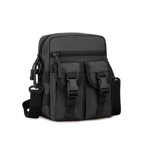 Protector Plus Omuzdan Askılı Küçük Taktik Outdoor Gündelik El Çantası Siyah - 1