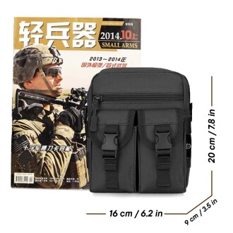 Protector Plus Omuzdan Askılı Küçük Taktik Outdoor Gündelik El Çantası Siyah - 4