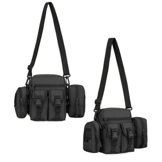 Protector Plus Omuzdan Askılı Küçük Taktik Outdoor Gündelik El Çantası Siyah - 7