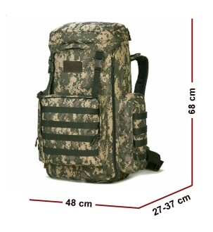 Protector Plus S408 Taktik Sırt Çantası 70+15L (Kamuflaj Dijital) - 3