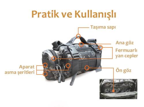 Protector Plus Taktik Bel Çantası (kamuflaj-gri) - 3