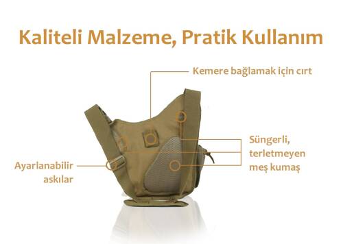 Protector Plus Tek Omuz Çanta (Haki) - 2