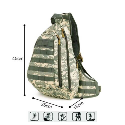 Protector Plus Tek Omuz Taktik Sırt Çanta Gri Kamuflaj - 3