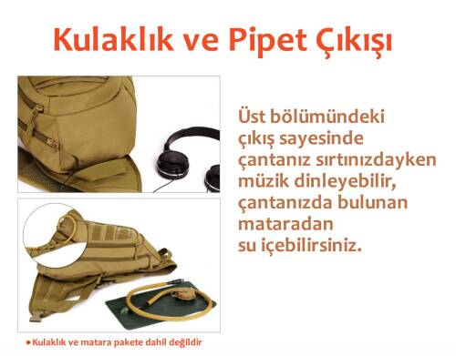 Protector Plus Tek Omuz Taktik Sırt Çantası Haki - 5