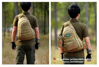Protector Plus Tek Omuz Taktik Sırt Çantası Haki - 7
